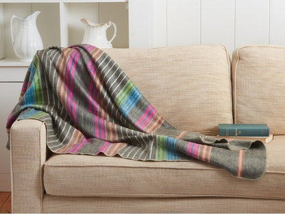 Alpaca Throw - Fireworks - With Custom Embroidery