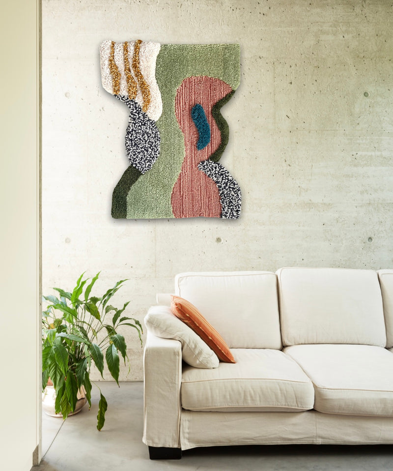 Abstract Gold Stripes Wall Hanging