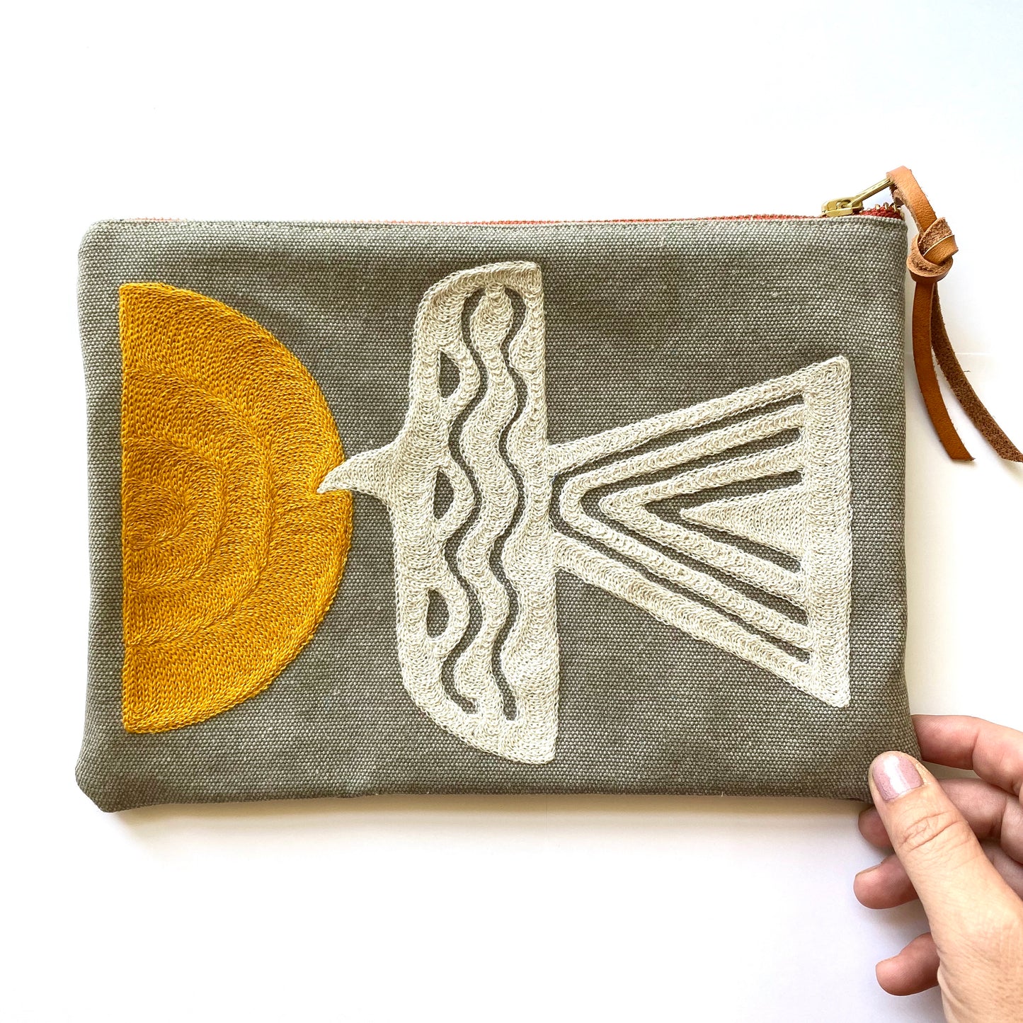 Bird Sun Zippered Bag