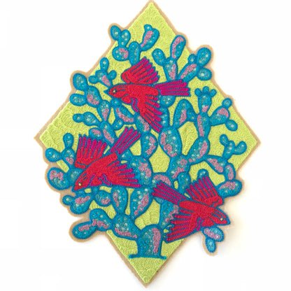 Three Red Birds Chainstitch Backpatch(1 of 1)