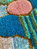 Abstract Cactus Blue Wall Hanging