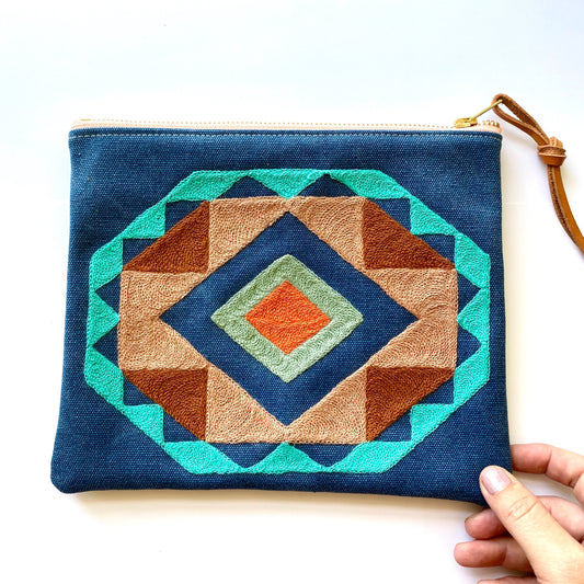 Patterned Zippered Bag