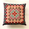 Granny Square Pillow - Sage & Rust