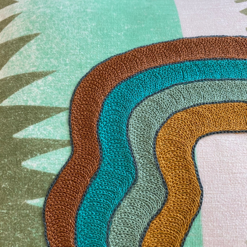 Wave Pillow Green