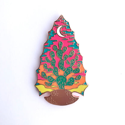 Sunset Cactus Enamel Pin
