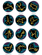 Zodiac Constellation Chainstitch Patches